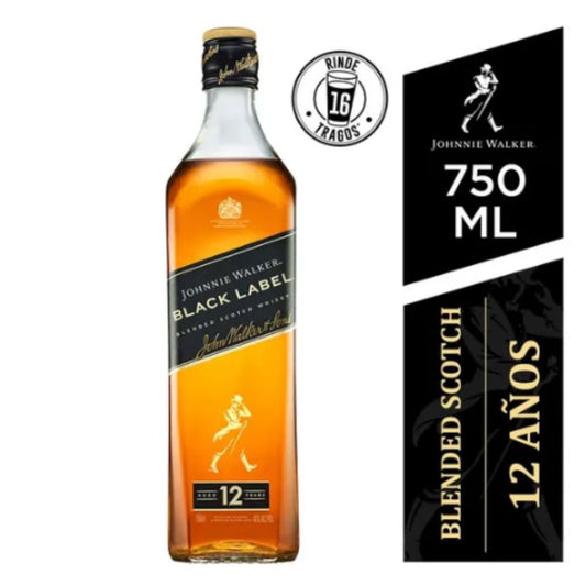 Whisky JOHNNIE WALKER Black Label 12 años 750 ml